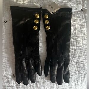 leather coach gloves